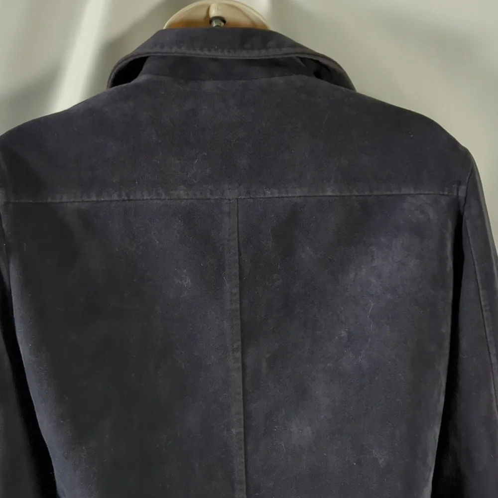 Levi's black Suede cropped Moto jacket size XS - Picture 9 of 11